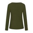 thumbnail image 4 of AherBiu Hauts à Manches Longues pour Femmes, Côtelés, Extensibles, Ajustés, Col Rond, Couche de Base, T-Shirts, Tunique, Chemisier, 4 of 7