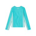 thumbnail image 2 of Speedo Girl's UV Protection Printed Splice UV Protection Swim Shirt Long Sleeve Rashguard - Scuba Blue, Size XL, 2 of 2