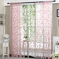 thumbnail image 1 of Flower Sheer Curtain Tulle Window Voile Drape Valance 1 Panel Fabric, 1 of 8