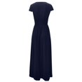 thumbnail image 4 of DPTALR Robe de Soirée pour Femmes à Manches Courtes, Col en V Profond, Jupe Longue, Couleur Unie, Fente Haute, pour Grandes Occasions, 4 of 4