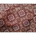 thumbnail image 4 of oneOone Silk Tabby Dark Red Fabric Floral & Tiles Moroccan Sewing Craft Projects Fabric Prints By Meter 42 Inch Wide, 4 of 4