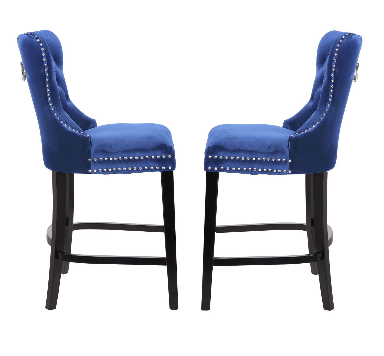 Plata Import Boyel Stool in Blue - Set 2
