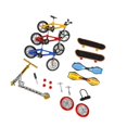thumbnail image 1 of 8pcs Mini Doigts Jouets Planches à Roulettes Vélo Vélo Mini Jouet Embarquement Scooter Swing Tiny Board, 1 of 9