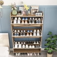 thumbnail image 2 of Vabches  Shoe Storage Cabinet with 3 Flip Drawers, Narrow Shoe Rack Cabinet for Entryway Hallway, Free Standing Shoe Storage Organizer, 2 of 10