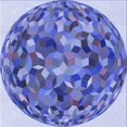 thumbnail image 1 of Ahgly Company Tapis d'Intérieur Lavable à la Machine, Carré, Transitionnel, Bleu, Tapis de Zone, 6 Pieds Carré, 1 of 7