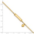 thumbnail image 3 of 14K Yellow Gold Baby ID Curb w/Heart Dangle Bracelet, 3 of 3