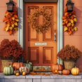 thumbnail image 2 of Orange Halloween And Thanksgiving Simulation Green Plant Door Garlands Festival Decorations Plastic Small Flower Window Display Props, 2 of 5