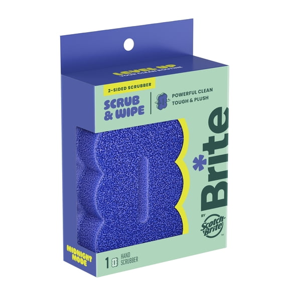 Brite by Scotch-Brite™ Scrub & Wipe Periwinkle Scrubber