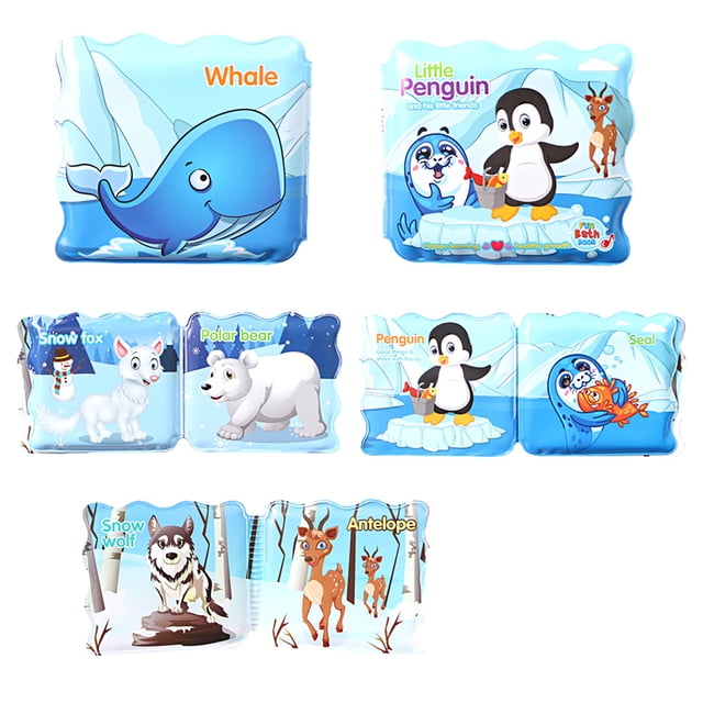 Meitianfacai Soft Baby Bath Book Educational Toy Bath Book + Plastic Coated