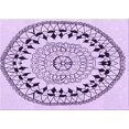 thumbnail image 1 of Ahgly Company Machine Washable Indoor Rectangle Transitional Purple Flower Purple Area Rugs, 2' x 3', 1 of 7
