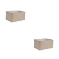 thumbnail image 2 of relayinert Contenant de Rangement pour l'Organisation et Poignée en Corde Robuste Boîte de Rangement Pliable Beige 31*21*13 2Ensemble, 2 of 6
