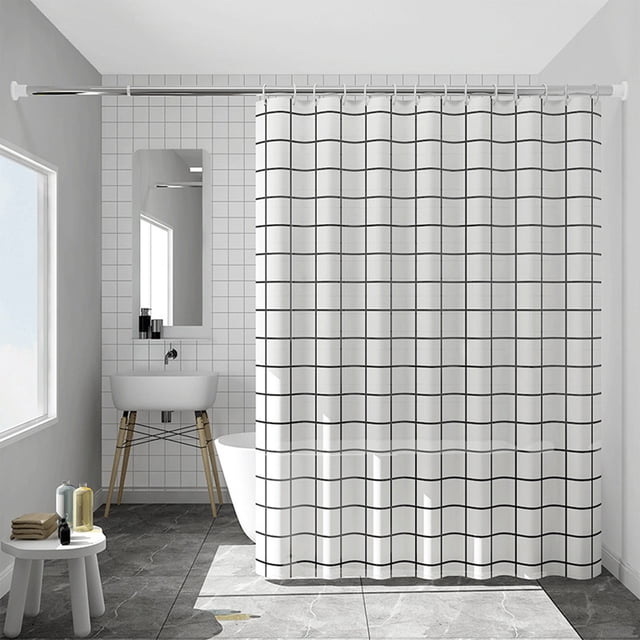 Boovnll Rainproof Quick-drying Shower Curtain With Grommets- Wet And Dry Separation- Machine Washable- 70x78in