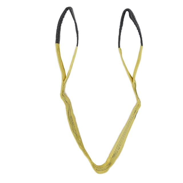 3T Lifting PES Material High Strength Webbing 75mm Width Yellow Strap for Ship Machinery in Port Transportation