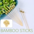 thumbnail image 2 of 25/100Bamboo Fruit Sticks Fruit Salad Snack Fork Cocktail Cake Buffet Toothpick, 2 of 7