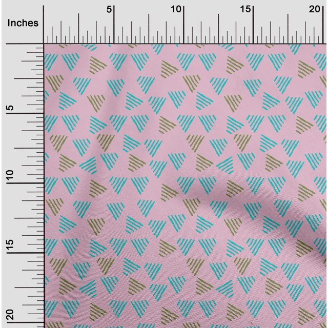 oneOone Tissu Flex en Coton Tissu à Imprimé Bloc Triangle BTY 40 Pouces de Large