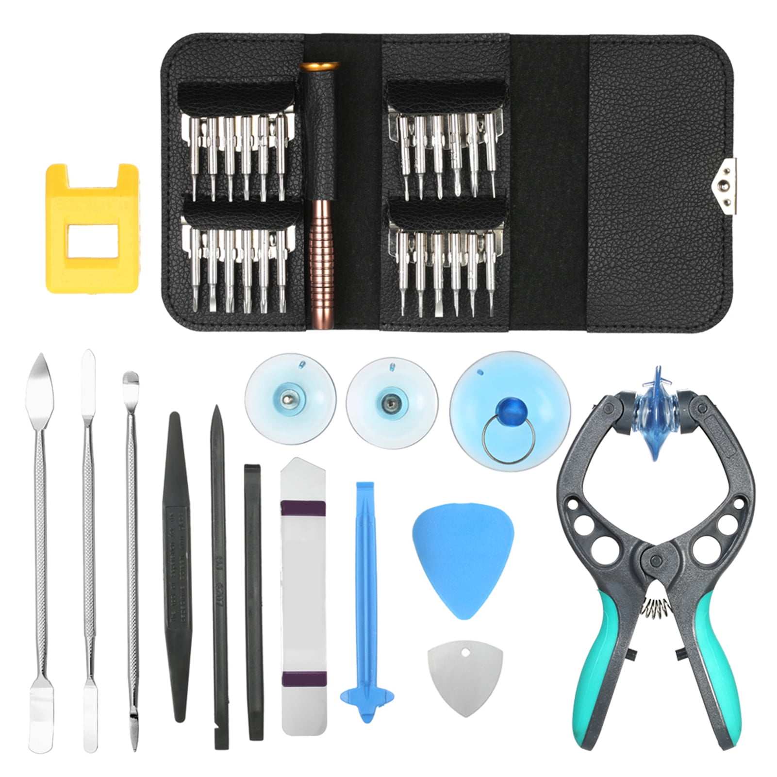 Zootealy 39-Piece Professional Electronics Repair Tool Kit with Screwdriver Set - Ideal for Cell Phone, Tablet, Laptop, and Camera - LCD Screen Opening Pliers, Magnetizer, Prying Tools, and Storage