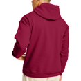 thumbnail image 2 of Hanes Mens EcoSmart Fleece Hoodie, S, Cardinal, 2 of 4