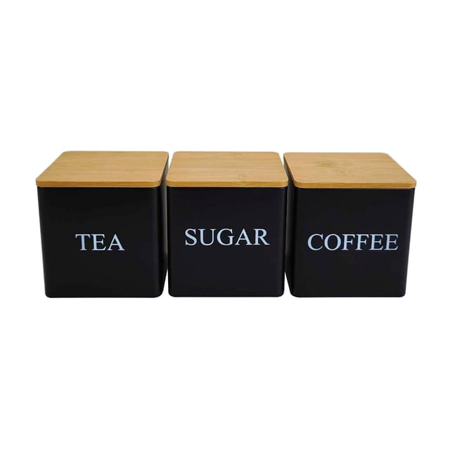Big Glass Containers Storage for Lids Fridge Food Storage Containers Meat Freezer Containers Airtight Food Storage Containers for Flour Set Of 3 Coffee Tea And Canister – Kitchen Storage Jars With Lid