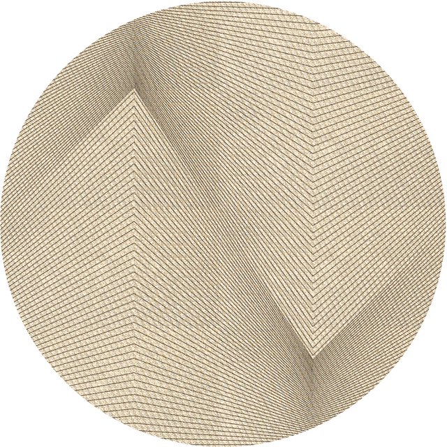 Ahgly Company Machine Washable Indoor Round Transitional Dark Almond Brown Area Rugs, 3' Round