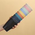 thumbnail image 2 of Namzi Unbreakable Wheat Straw Cups, Set of 4 Reusable Plastic Cups, Water Drinking Glasses for Kitchen, Camping, Party，Black, 2 of 5