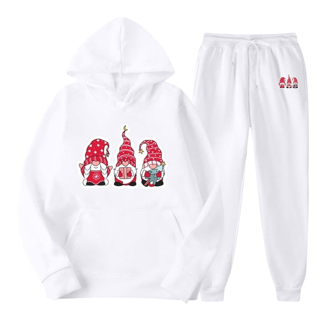 TIMIFIS Survêtement Blanc pour Homme 2 Pcs à Capuche, Ensemble de Sport Athlétique à Enfiler, Décontracté pour Course, Jogging, Ensemble de Tenue de Sport SetsFall