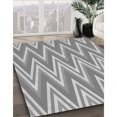 thumbnail image 3 of Ahgly Company Machine Washable Indoor Rectangle Transitional Platinum Gray Area Rugs, 7' x 10', 3 of 7