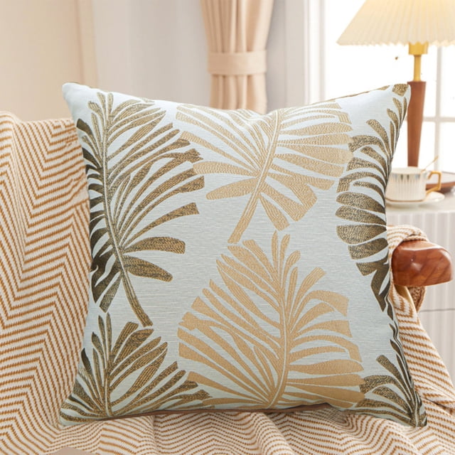 RXIRUCGD Palm Leaf Pillow Cover Bedside Sofa Large Pillow Cushion Beach Style