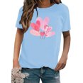 thumbnail image 4 of Pisexur Valentines Day T-shirt Top T-shirt à Manches Courtes Imprimé Amour pour la Saint-Valentin pour Femmes, 4 of 4