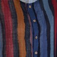 thumbnail image 2 of Opperiaya Chemises Rayées Musulmanes pour Hommes à Manches Longues à Simple Boutonnage Oversize, 2 of 6