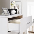 thumbnail image 4 of Hodedah Commode Contemporaine en Bois à Cinq Tiroirs, Fini Blanc, 4 of 5
