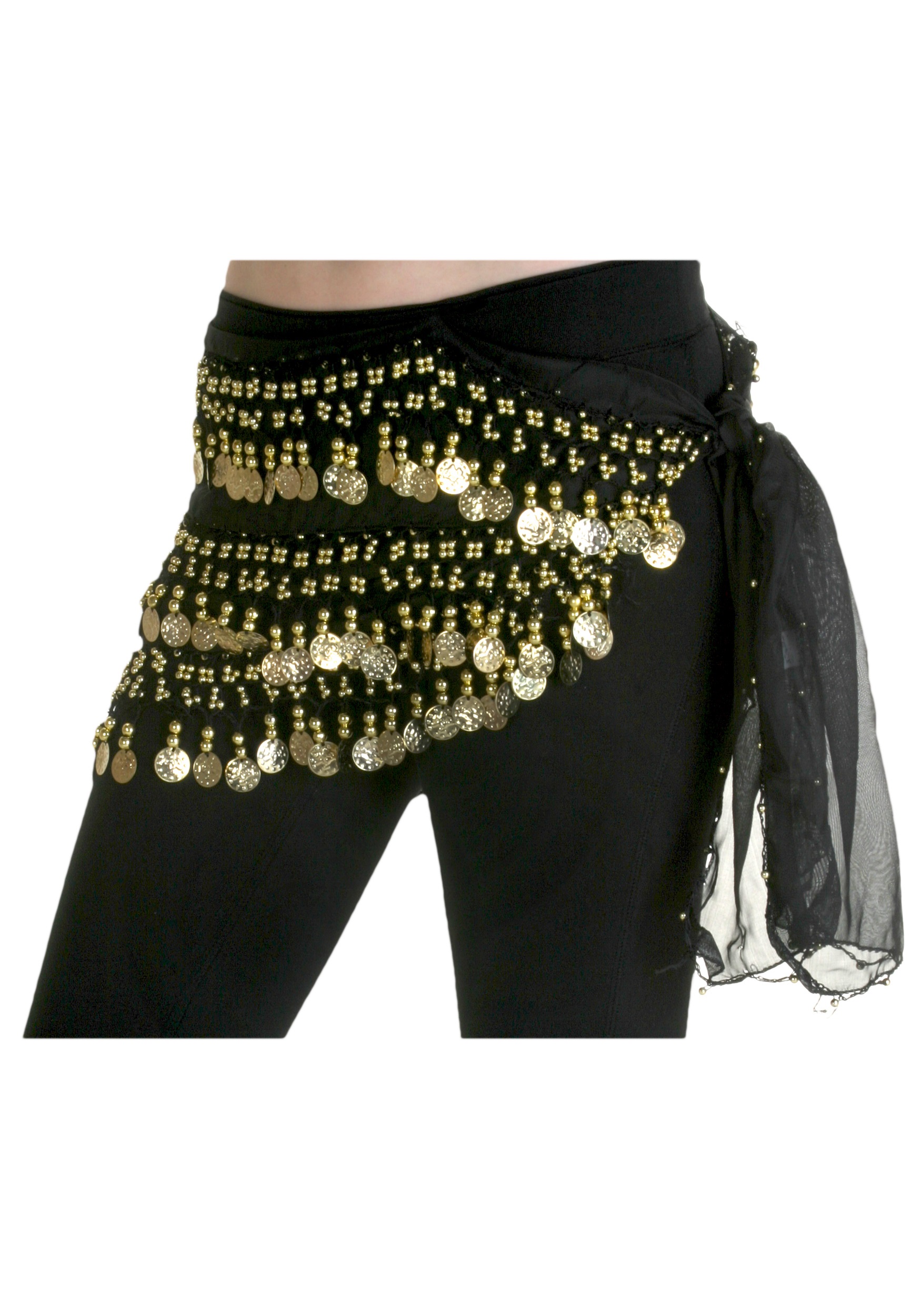 Foulard de Hanche Noir pour Danse du Ventre