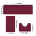 thumbnail image 2 of Bathroom Rugs and Mats Sets,Large Foam Bath Mat 3 Set Bathroom Rugs for 3 Pcs Toilet Mats Universal Soft Comfortable Water Absorption Non Slip Thick Machine Washable Easier to Dry, 2 of 7