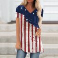 thumbnail image 3 of Birdeem Femmes Mode Décontractée Chemises Imprimées Manches Courtes T-Shirt Ample Hauts Tunique Blouse, 3 of 6