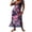 Blue, variant on Gupgi Women Long Floral Dress Lace Patchwork Cutout V-Neck Sleeveless Bodycon Dress Summer Slit Backless Translucent Dress