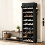 9-Layer Shoe Rack Storage Rack, Portable Shoe Rack With Non-Woven Covers, Suitable For Closet Corridors, Bedrooms, And Entrance Passages (22.83" L X 11.4" W X 63" H)