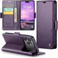 thumbnail image 1 of Étui pour iPhone 17 Pro Max, Étui Portefeuille avec Porte-Cartes, Support, Blocage RFID, Fermeture Magnétique, Antichoc, Étui de Protection en Cuir PU pour iPhone 17 Pro Max, Étui à Rabat Portefeuille, 1 of 7