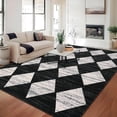 thumbnail image 1 of Large Area Rug Washable Living Room Rug Neutral Area Rugs for Bedroom Dining Room Modern Checkered Carpet Non Slip Stain Resistant Farmhouse Floor Cover 10x13 Black and White Rugs, 1 of 8