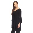 thumbnail image 2 of White Mark Tunique à Manches 3/4 pour Femmes, Taille Empire, Col en V, 2 of 6