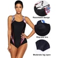 thumbnail image 2 of Charmo Womens Pro One Piece Athletic Bathing Suit Color Block Swimsuit, 2 of 6