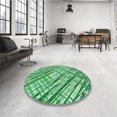 thumbnail image 4 of Ahgly Company Tapis de Zone Ronds d'Intérieur Lavables à la Machine, Style Transitionnel, Verts, 7 Pieds Rond, 4 of 7