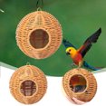 thumbnail image 2 of TIELUTT Rope Bird Rattan Realistic Imitation Rattan Bird for Garden Terrace for Pole Mounted Wooden Birdhouses Unfinished Chickadee Birdhouse Metal Decorative Great Owl Boxes for outside, 2 of 6