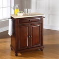 thumbnail image 2 of Pemberly Row Natural Wood Top Portable Kitchen Island in Mahogany, 2 of 7