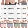 thumbnail image 3 of Xcmzpl Striped Shorts for Women Ribbed Knit Summer Shorts Elastic Waist Drawstring Baggy Track Shorts Color Block Casual Shorts with Pockets, 3 of 6