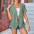 thumbnail image 2 of FAIWAD Women's Short Sleeve Cardigan Casual Summer Lightweight Open Front Solid Color Cardigans, 2 of 6
