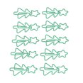 thumbnail image 1 of Clips de Papier en Forme, Processus de Galvanoplastie de Forme d'Arbre de Noël 100 Pcs Clips de Papier Mignons pour la Classification de Fichier, 1 of 8