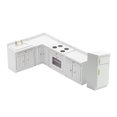 thumbnail image 1 of MERIGLARE 1/12 Maison de Poupée Mini Meubles Ensemble de Cuisine Table de Cuisson Armoire Modèle pour 3+ Blanc, 1 of 9