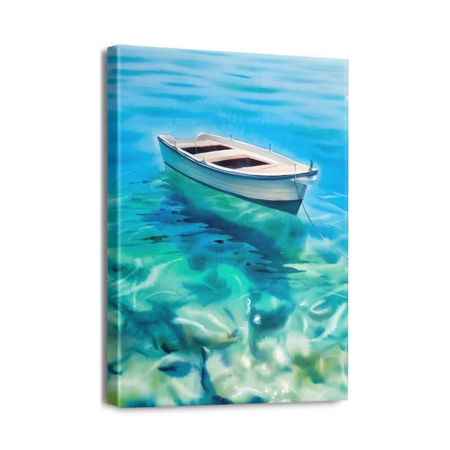Sand & Surf Beautiful Beach Scene on 12x16 Canvas, Perfect Wall Decor for Home & Office