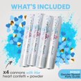 thumbnail image 3 of Gender Reveal Confetti Cannon - 4 Pack - Blue Boy Biodegradable Gender Reveal Smoke Bombs and Heart Shaped Confetti Poppers | Baby Gender Reveal Powder Cannon | Powder Blaster Gender Reveal Machine, 3 of 8