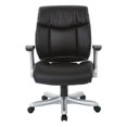 thumbnail image 2 of Boded Leather Office Chair in Silver and Black, 2 of 8