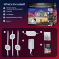 thumbnail image 4 of Monster Smart Permanent Outdoor Lights, 100ft, 72 LED RGBIC+ Multiwhite, All-Weather Water-Resistant, App & Voice Control, Perfect for Holidays and Year-Round Use, 4 of 10